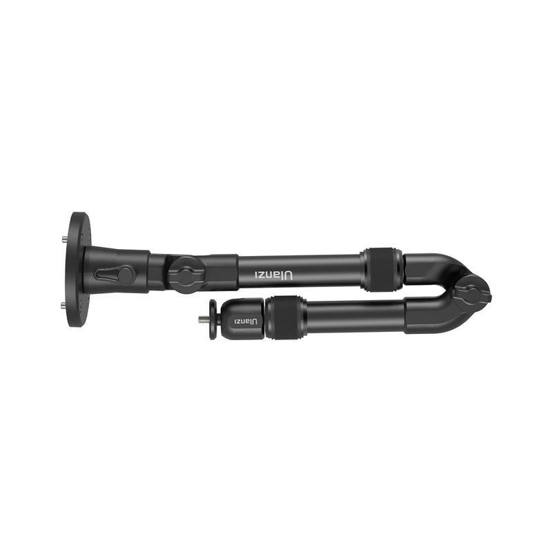 Ulanzi ZJ04 Overhead Magic Arm Wall Mount with 4-Section Adjustable Length Up to 98cm, 360 Ball Head, 180 Toothed Joints, and 1/4 Mount for Cameras, Video Lights, and Microphones for Live Streaming, Photography, and Vlogging
