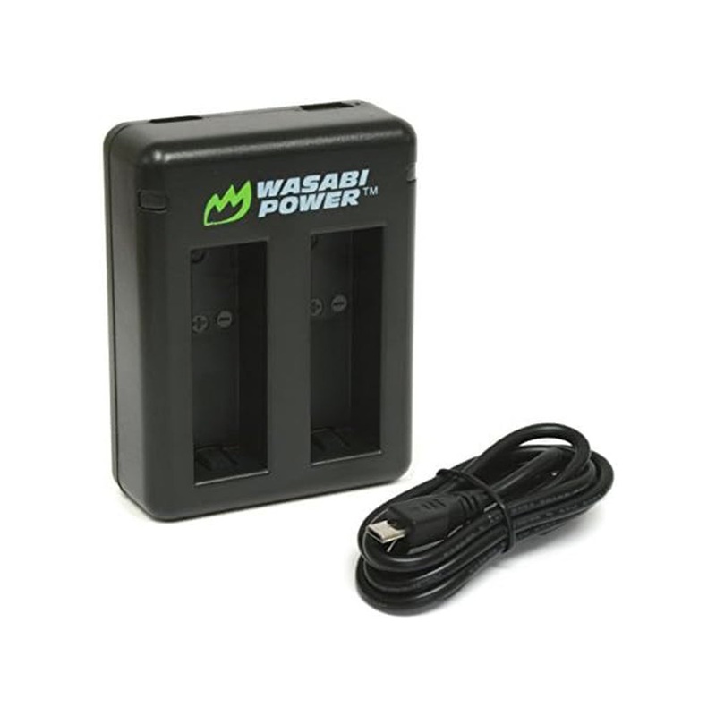 Wasabi Power (2 Pack) 3.85V 1730mAh Battery and Dual / Triple USB Charger Kit with Power Indicators, USB Micro and Type-C Ports for GoPro HERO 9 10 11 12 and Black Action Camera