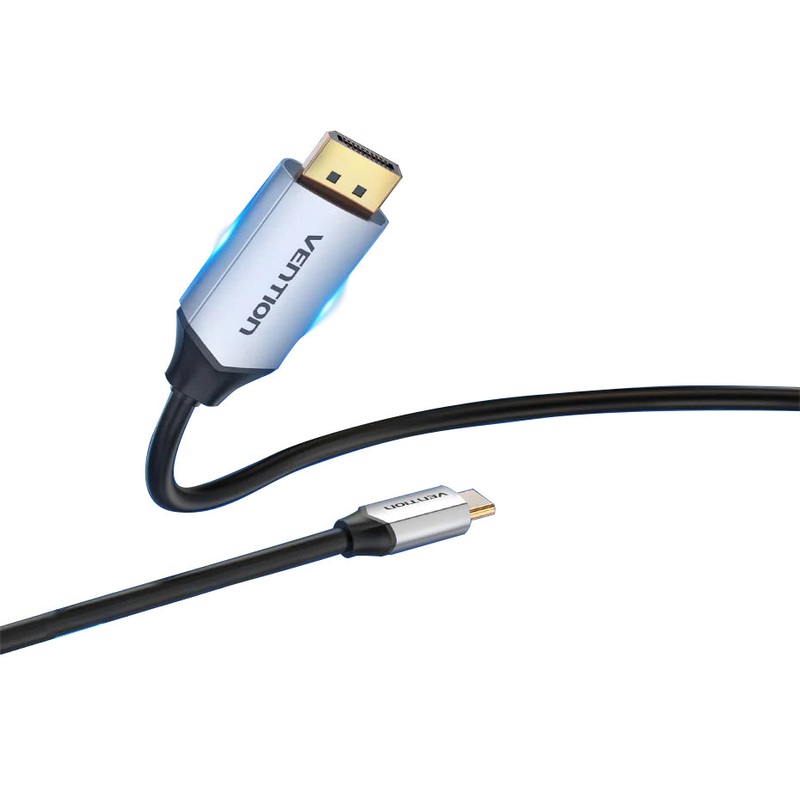 [CLEARANCE] Vention 4K UHD 60Hz USB-C to DP DisplayPort Male to Male Cable with Audio / Video Sync, Aluminum Alloy Shell and Gold Plated Contacts for Laptops, Mobile, and Tablets (1m, 1.5m, 2m) | CGZBF CGZBG CGZBH