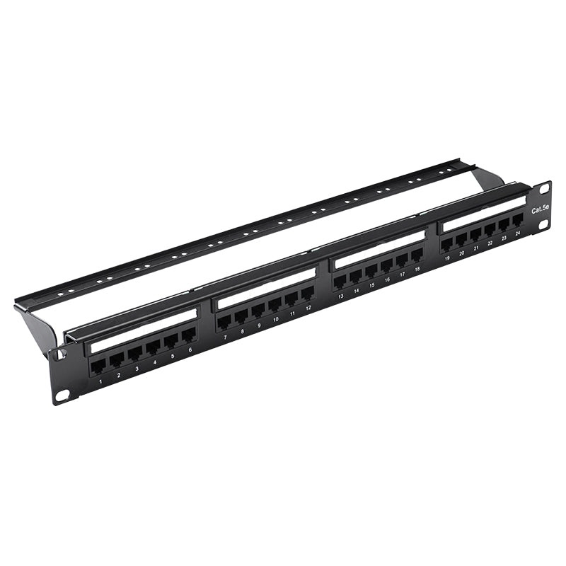 [CLEARANCE] Vention CAT5E RJ45 24-Port Keystone Patch Panel Wall Plate with Gold Plated Pins and Rustless Body for Network Maintenance | KFAB0