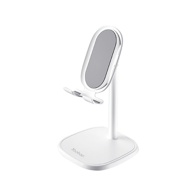 [CLEARANCE] Yoobao B6 Adjustable Desktop Mobile Phone and Tablet Stand Holder with Mirror Black or White Color Variation