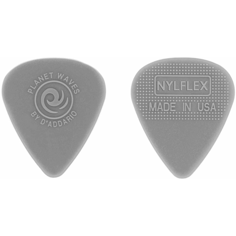 D’Addario Nylflex Nylon Guitar Picks with Double-Sided Grip Pattern Pack of 5 & 10 | 1NFX2-100 X10 1NFX4-100 X5