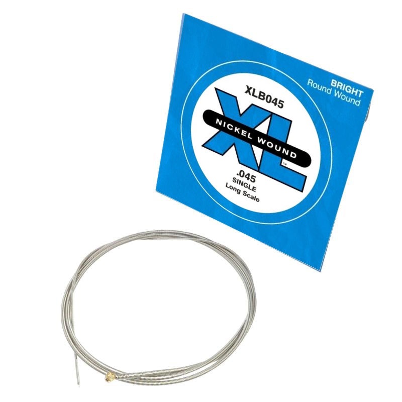 D’Addario XL Nickel Wound Bass Guitar Long Scale Custom Single String (.045)