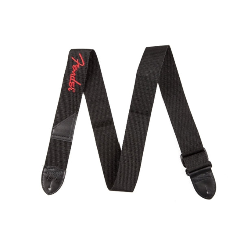 Fender Poly Guitar Strap 2 33 to 35 Long with Logo (Red, Yellow)