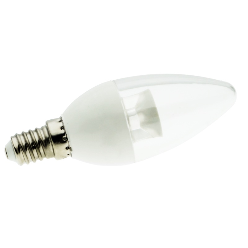OMNI LED Lite LCC35 4W 220-220VAC Clear Cover European Candle Bulb for Home and Office Lighting (Daylight, Warm White) | LCC35E14-4W-DL LCC35E14-4W-WW