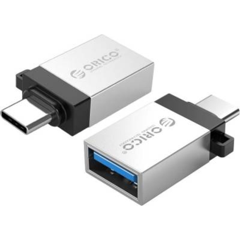 ORICO UT01 2-in-1 Portable Charge and Data Transfer OTG Aluminum Alloy Adapter USB 3.0 to Type C with Anti-Magnetic Anti-Shock Heatproof Waterproof Feature