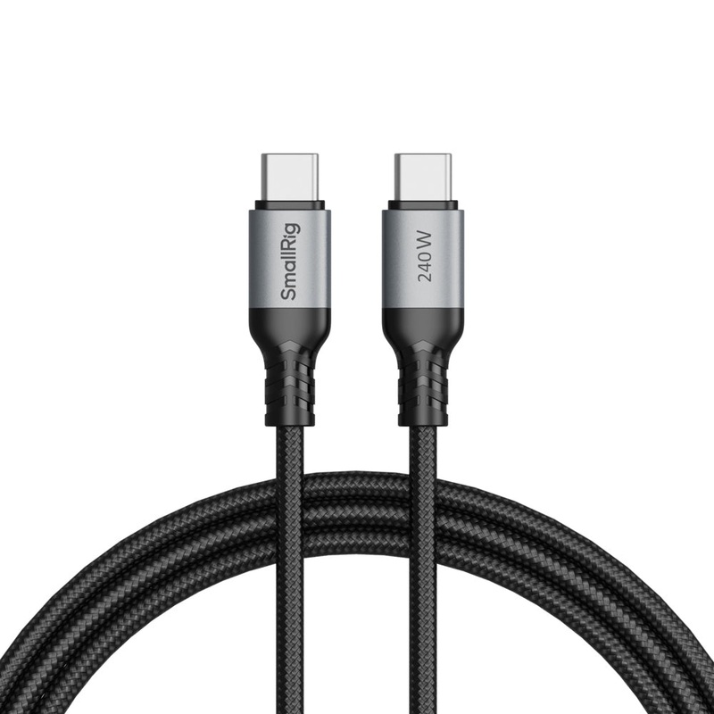 SmallRig PD 3.1 240W USB-C to USB-C Super Fast Charging & Data Sync Polyester-Braided Type C Charger Cable with LED Display for iPhone 16/15 Plus Pro Max, iPad Pro/Air, MacBook, Smartphones, Camera Batteries, Tablets & Laptops | 4908 5113