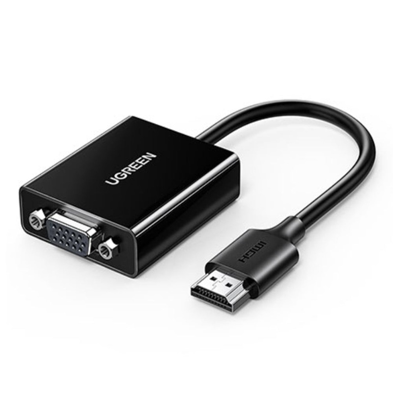 UGREEN 1080p 60Hz HDMI Male to VGA Female Adapter Converter Mirror/Extend Mode for Laptops & Desktop to Monitors, TV’s, Projectors | CM611