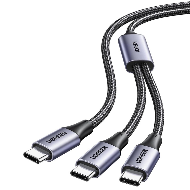 UGREEN PD100W 5A USB-C to Dual USB-C Fast Charging Type C Charger Cable for iPhone 16/15 Pro Max, MacBook Pro/Air, iPad Pro/Mini, SAMSUNG Galaxy S24 S23 Ultra – Smartphones, Tablets & Laptops | US561