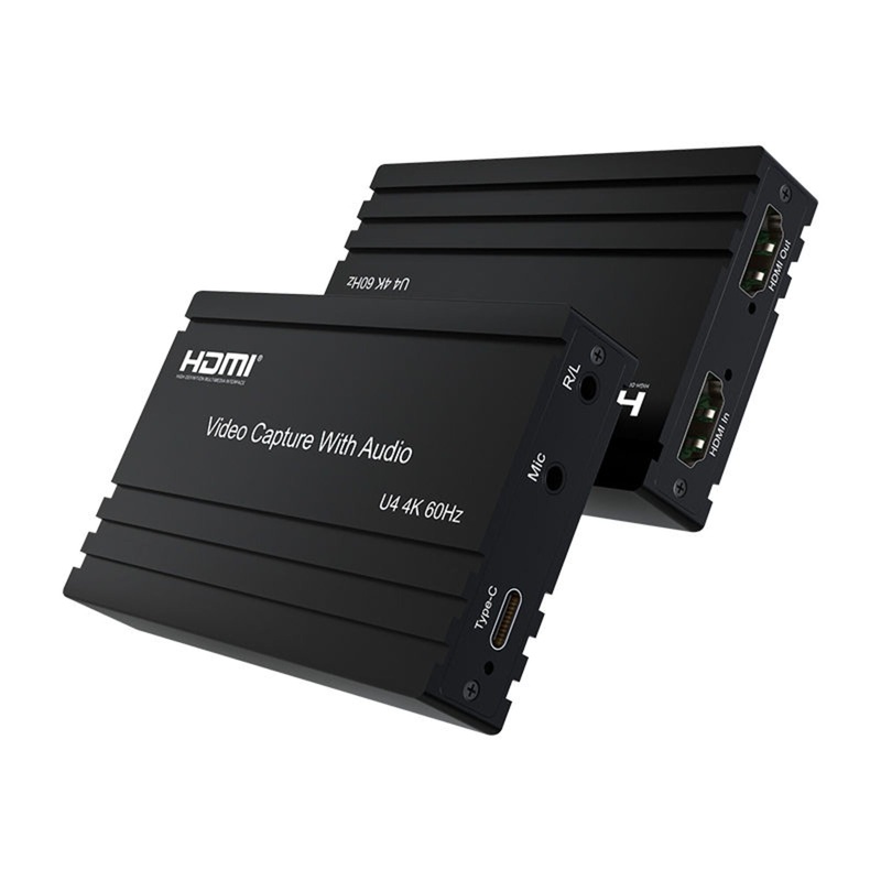 ArgoX HDMI 4K@60Hz Video Capture USB Type-C with Microphone & 3.5mm Headphone Stereo Output, HDMI Loop Out to Video Monitor, PC and Laptop Compatible with Windows MacOS, OBS, Portplayer, VLC, Vmix