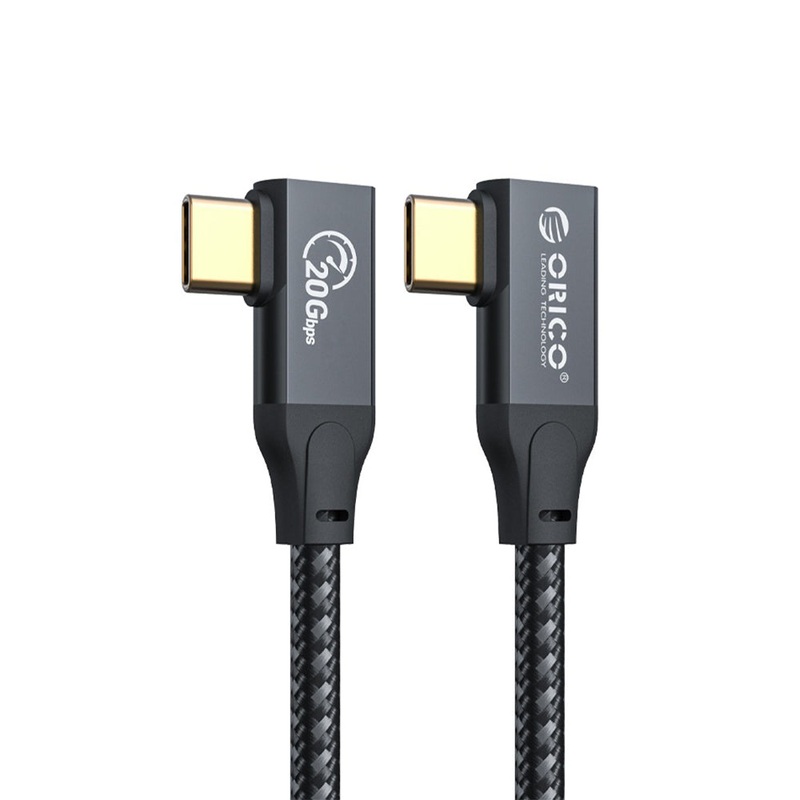 [CLEARANCE] ORICO CLS32 (0.5m / 1m / 2m / 3m / 5m) USB Type C 3.2 Gen2x2 Right to Right Angle Fast Charging Data Cable with 20Gbps High-Speed Transmission Rate, PD 100W QC4 4K 60Hz Video, Aluminum Alloy for Smartphones, MacBook, Tablet, PC