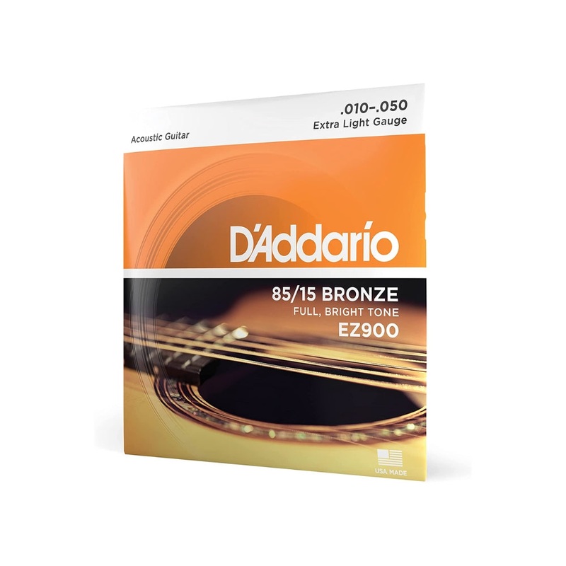 DAddario 85/15 Bronze 6-String Acoustic Guitar Steel Strings Set (Super Light, Light, Extra Light) | EZ890, EZ910, EZ900