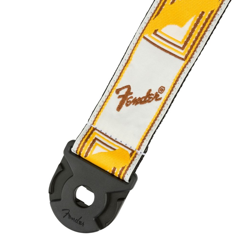 Fender Quick Grip Locks End Guitar Straps 34 to 59 Long (White Yellow, Vintage, Black)