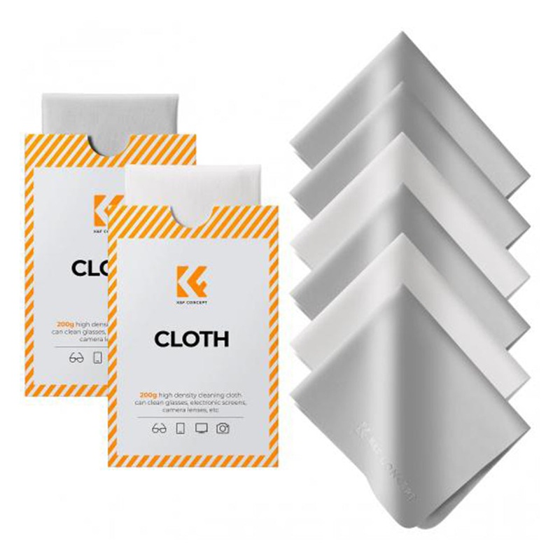 K&F Concept 15x18cm Premium Microfiber Cleaning Cloth with 200 GSM Ultra Soft High-Density Material for Cameras, Lenses, Tablets, Smartphones & Accessories
