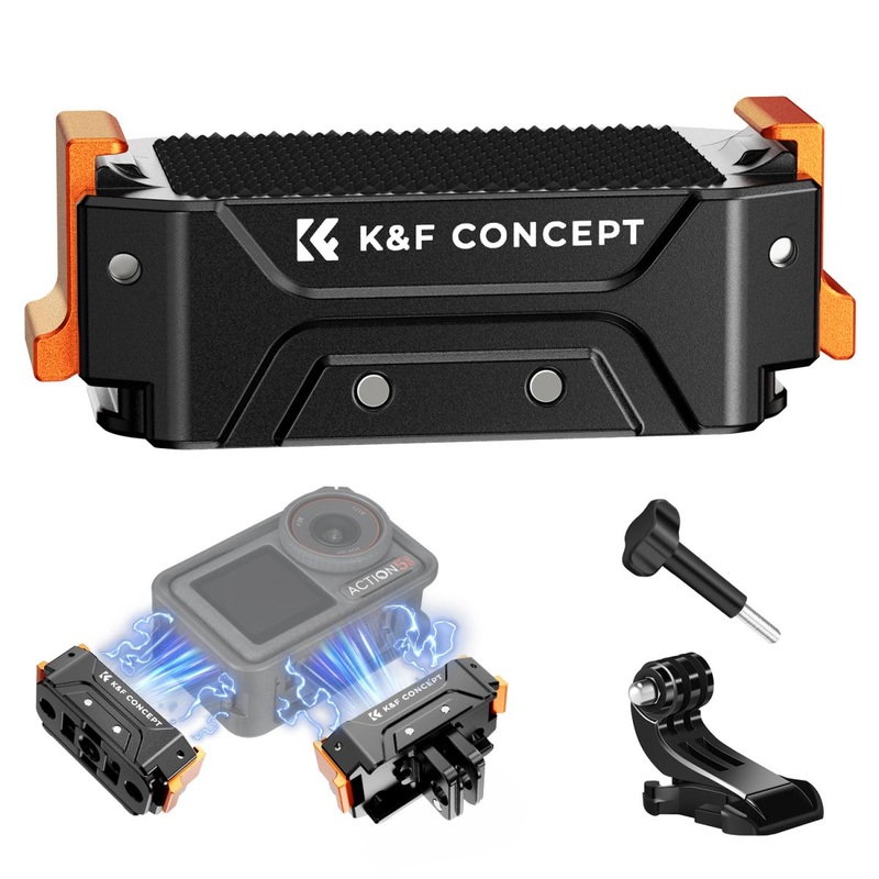 K&F Concept DJI Osmo Action 3 4 5 Pro Expansion Magnetic Mounting Adapter with 1/4 Screw Hole for Tripods, Selfie Sticks & Camera Accessories | KF31-144