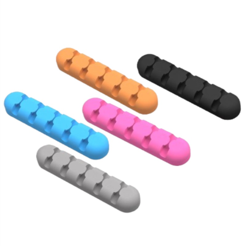 [ ] ORICO CBS5 Desktop Cable Manager Organizer with 5 Ports and High Strength Double-Sided Adhesive Tape for Max 5mm Diameter Cords