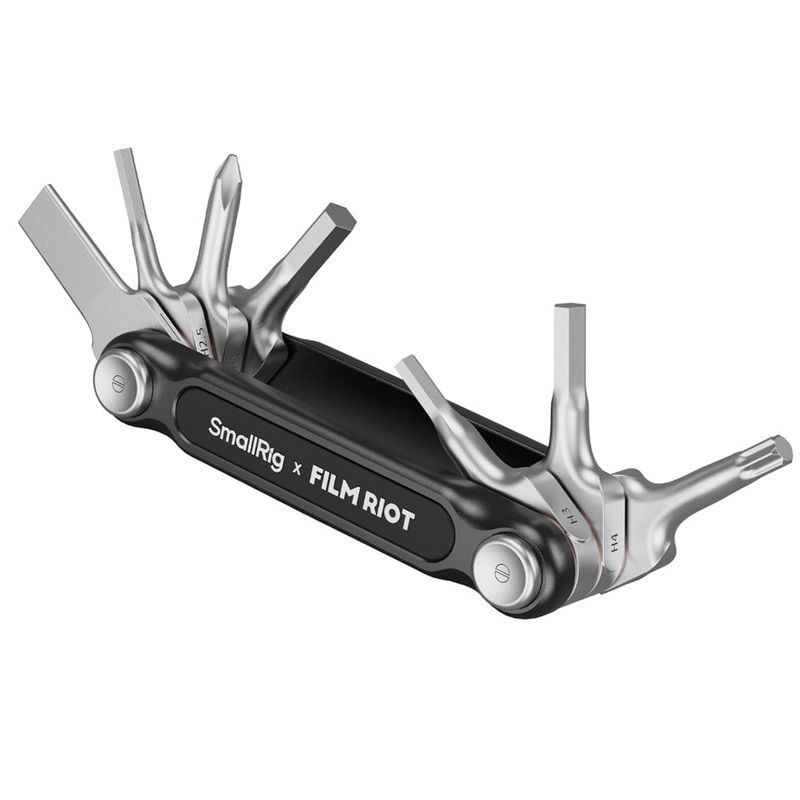 SmallRig x FILM RIOT 10-in-1 Foldable Portable Wrench Tool Set with 90 & 180 Angle Fixation, Silicone Anti-Slip Coating, Stainless Hex Keys Wrenches (Allen, Philips, TorxT25) for Photography Accessories | 4811 4812 4813 4814 4374 4375
