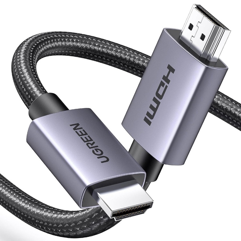 UGREEN 4K UHD HDMI 2.0 High-Speed Multimedia HDMI Cable – Supports 18Gbps Transmission, 240Hz Refresh Rate, 24-bit Audio, 3D Visuals & Dynamic HDR for TVs, Monitors, Projectors, Cameras, Laptops & Computers | HD153