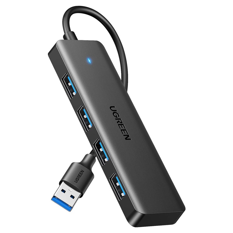 UGREEN USB 3.0 HUB 4-Port High-Speed Portable Splitter & Extension Data Hub Connector for Laptops & Desktop Computers – Windows, macOS, Linux & Chrome OS | CM219