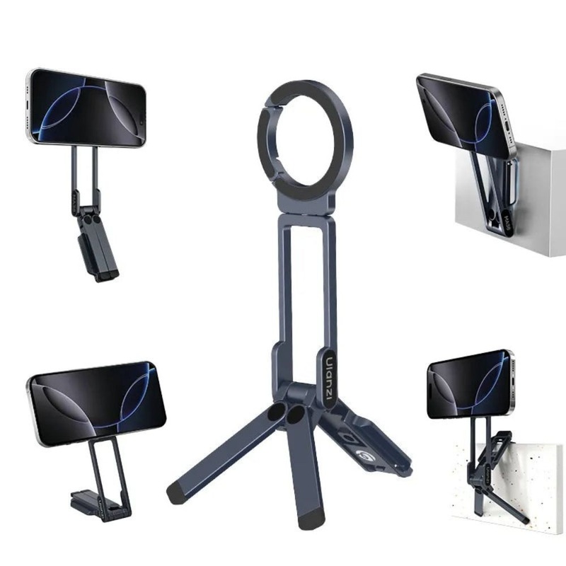 Ulanzi MA38 MagLock 5-in-1 Magnetic MagSafe Carabiner Phone Stand with Snap-On, Handheld, Mantis & Tripod Mode, 180 Rotation, Arca-Ready Pro Setups for Vlogging, Unboxing Videography Photography | T163
