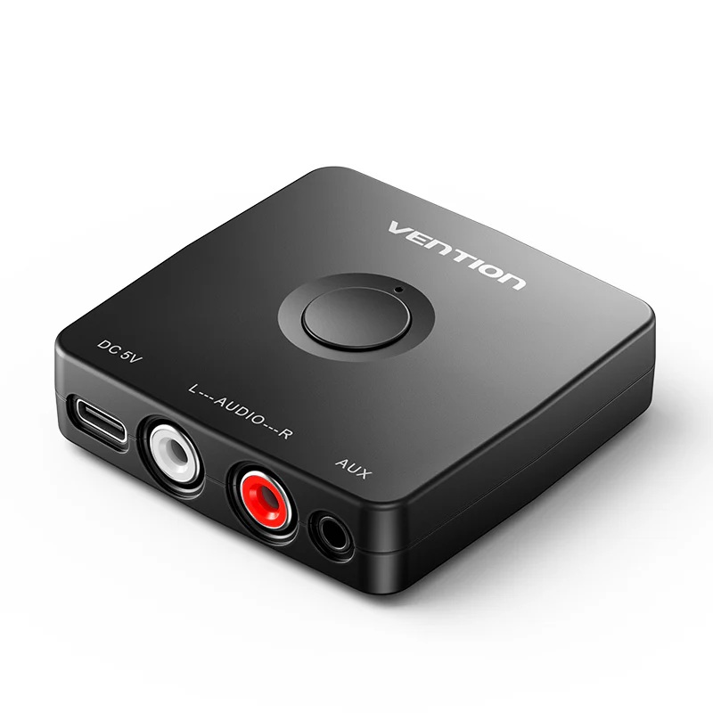 Vention Wireless Bluetooth 5.1 Receiver Adapter HiFi with 3.5mm and 2 RCA Outputs, USB Type-C Charging Port, Up to 10M Transmit Distance for Smartphones, Tablets, Laptops to Speakers, Headphones & Speakers