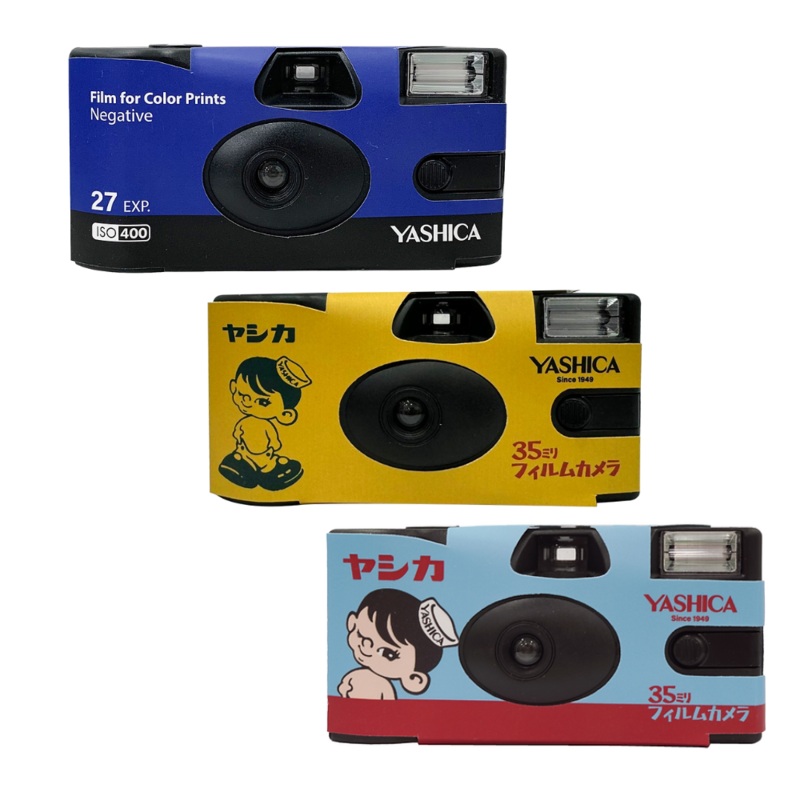 YASHICA Classic Boy Series 35mm ISO 400 F/11 Single Use Film Camera with 27 EXP Exposures for Color Prints and Photography
